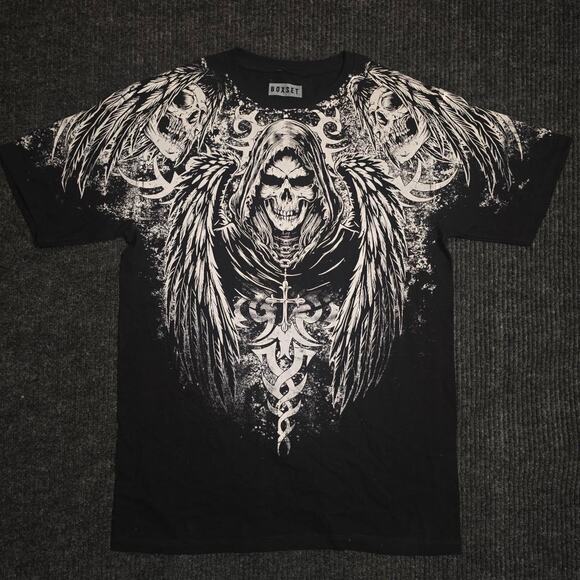 Other Other - Black & white skull and wings graphic tee. Mens M